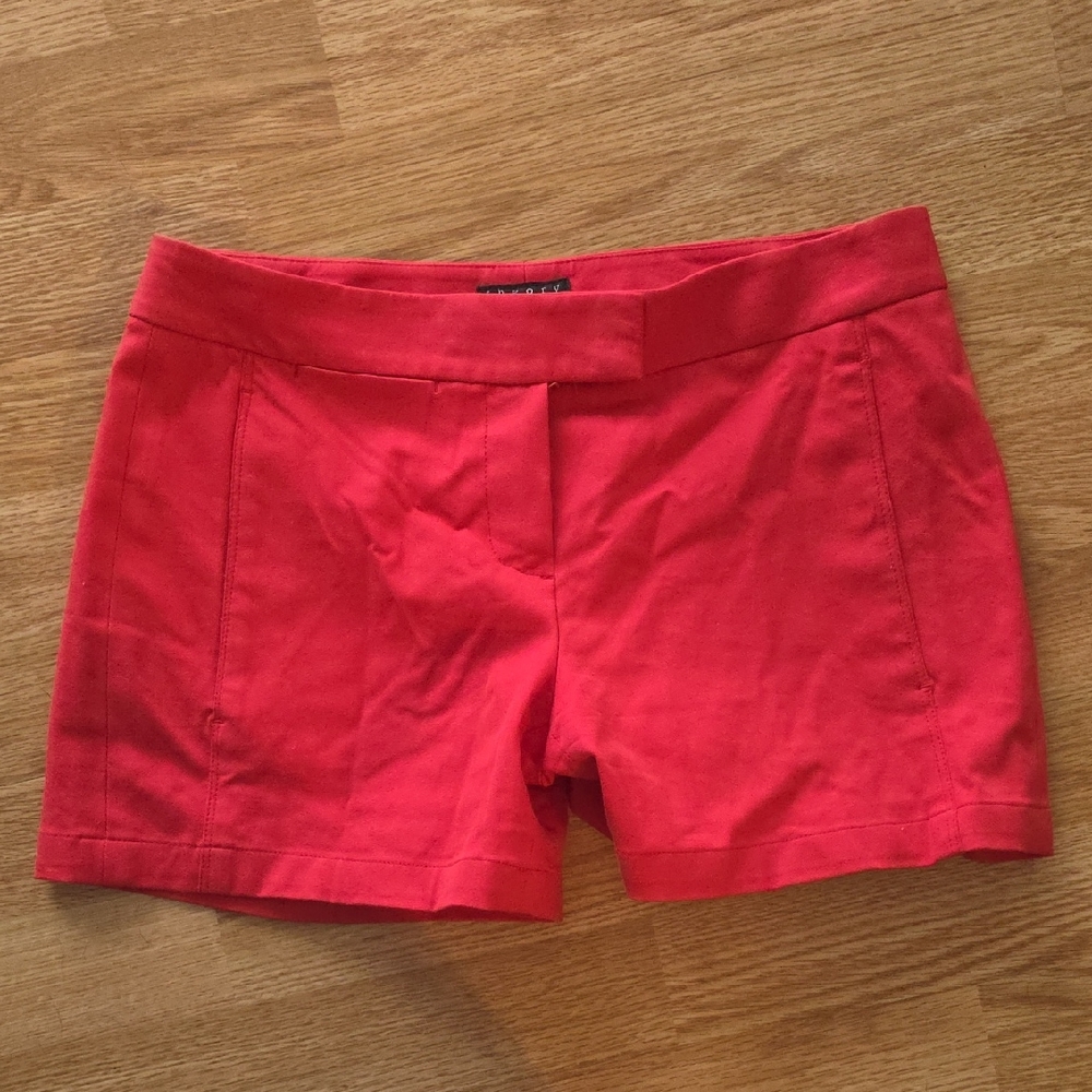Theory High Waist Red Shorts